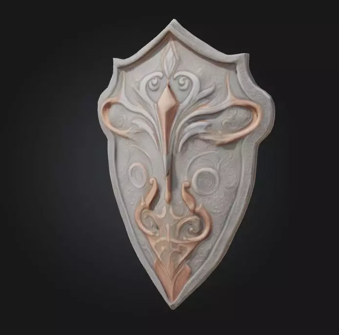 Ornate Shield  3D model_0