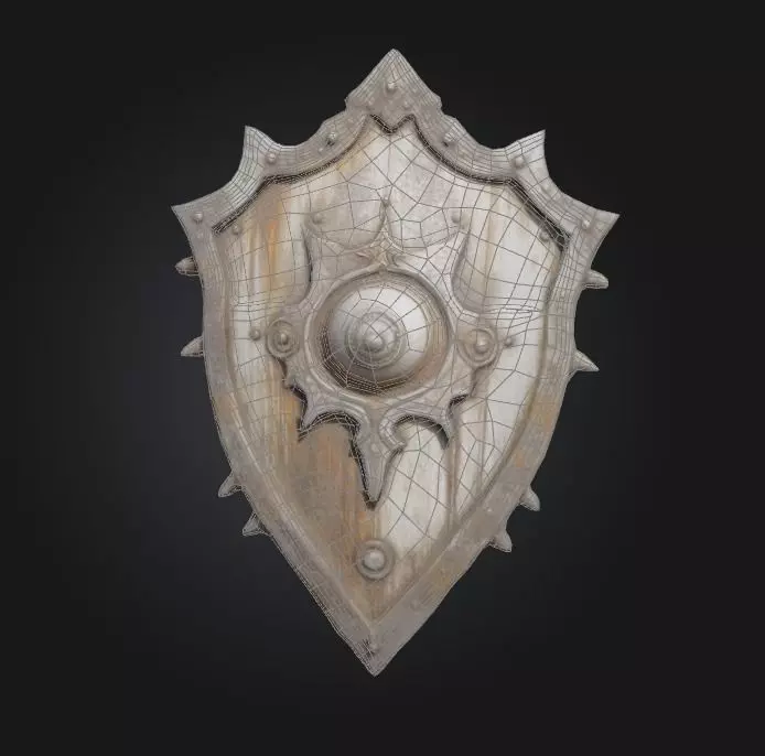 Medieval Guardian Shield 3D model_0