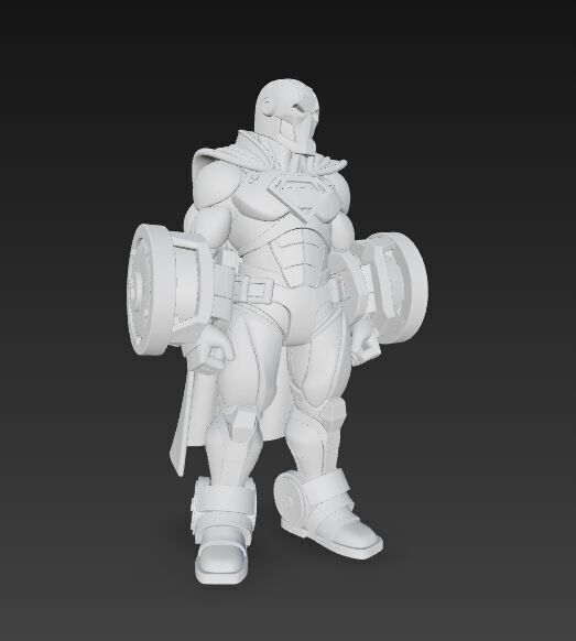 Cyber Hero Armor Retro Sci-Fi 3D Model 3D print model_9
