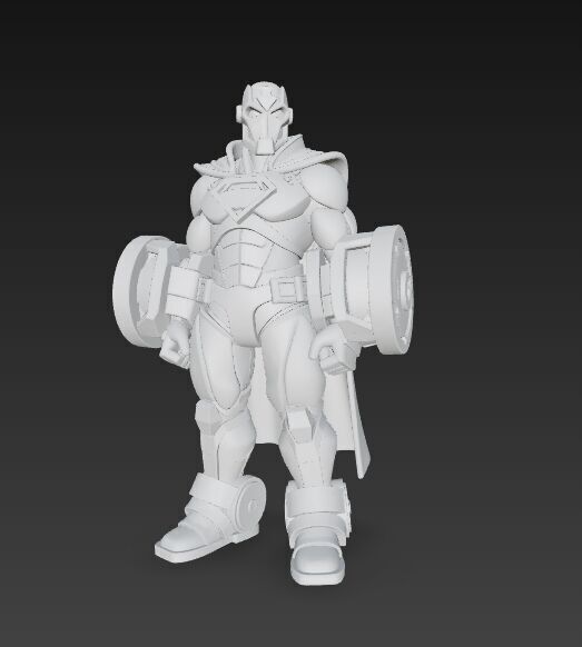 Cyber Hero Armor Retro Sci-Fi 3D Model 3D print model_8