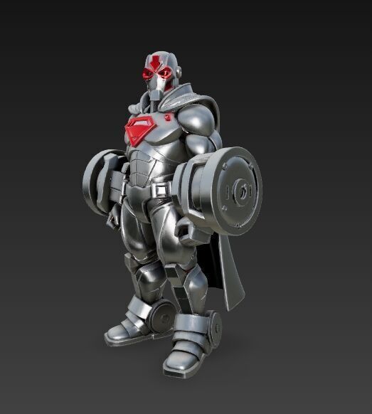 Cyber Hero Armor Retro Sci-Fi 3D Model 3D print model_16