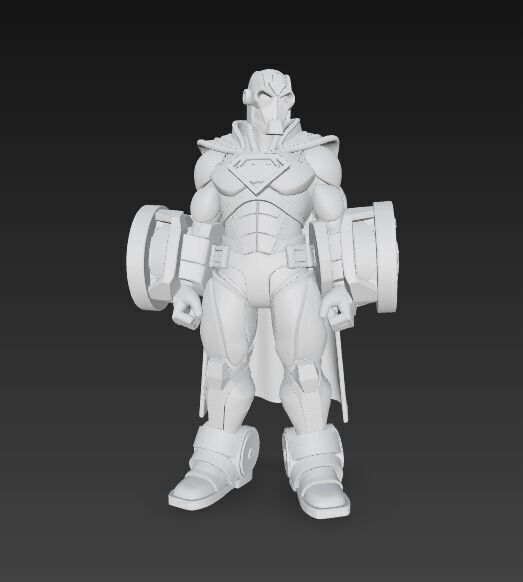 Cyber Hero Armor Retro Sci-Fi 3D Model 3D print model_15