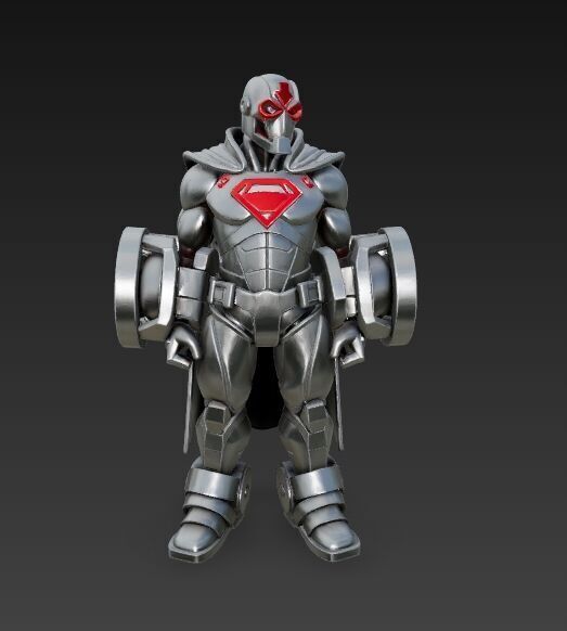 Cyber Hero Armor Retro Sci-Fi 3D Model 3D print model_1