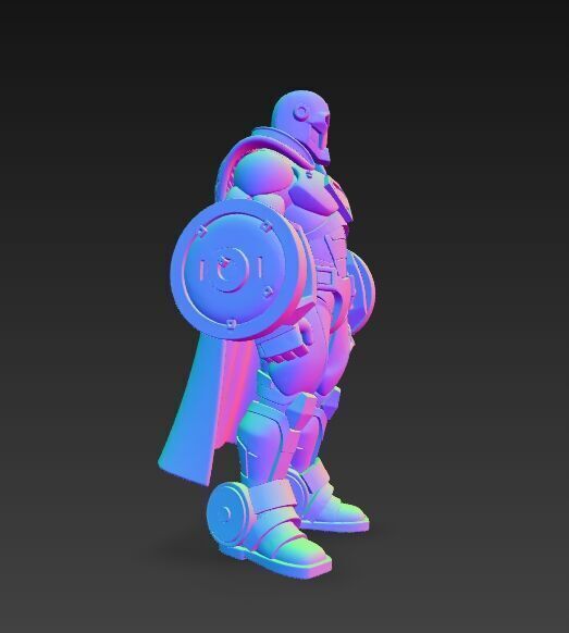 Cyber Hero Armor Retro Sci-Fi 3D Model 3D print model_3