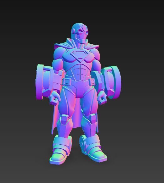 Cyber Hero Armor Retro Sci-Fi 3D Model 3D print model_2