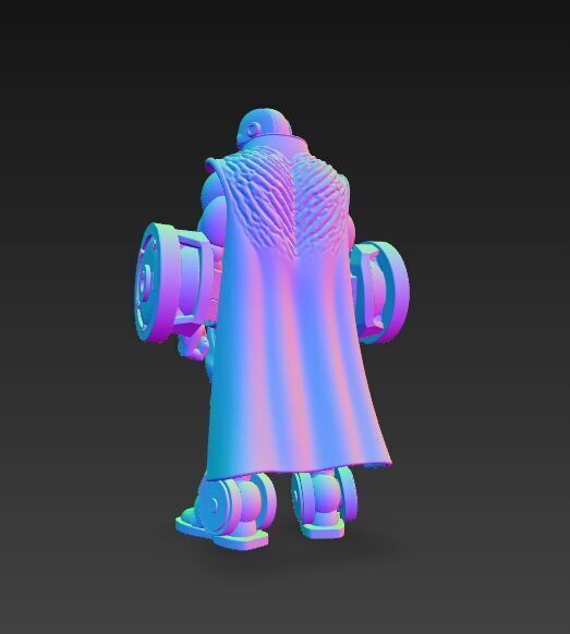 Cyber Hero Armor Retro Sci-Fi 3D Model 3D print model_5