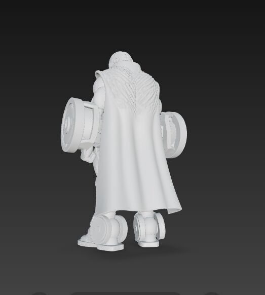 Cyber Hero Armor Retro Sci-Fi 3D Model 3D print model_13