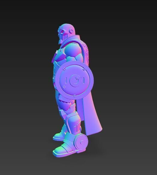 Cyber Hero Armor Retro Sci-Fi 3D Model 3D print model_6