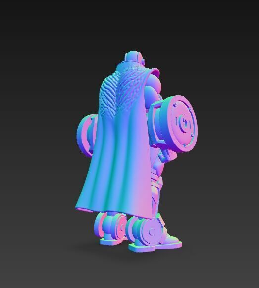 Cyber Hero Armor Retro Sci-Fi 3D Model 3D print model_4