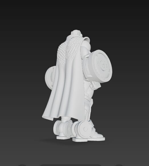 Cyber Hero Armor Retro Sci-Fi 3D Model 3D print model_11