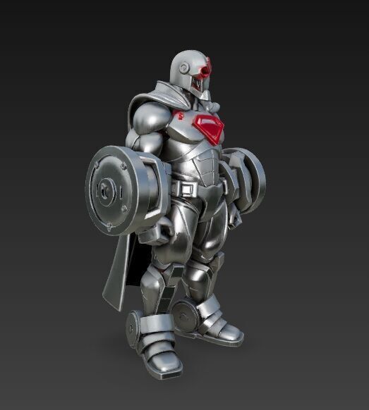 Cyber Hero Armor Retro Sci-Fi 3D Model 3D print model_12