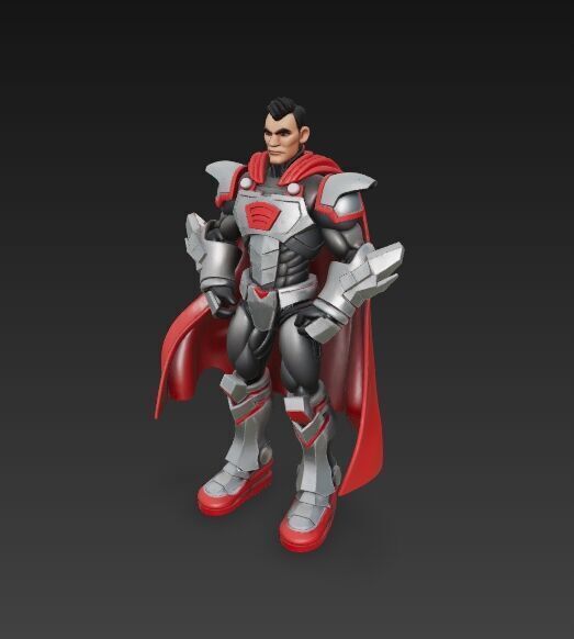 Armored Superhero Collectible 3D Printable Action Figure 3D print model_21
