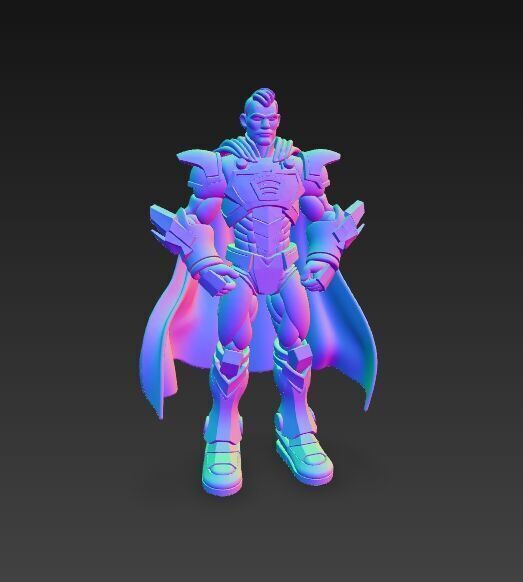 Armored Superhero Collectible 3D Printable Action Figure 3D print model_6