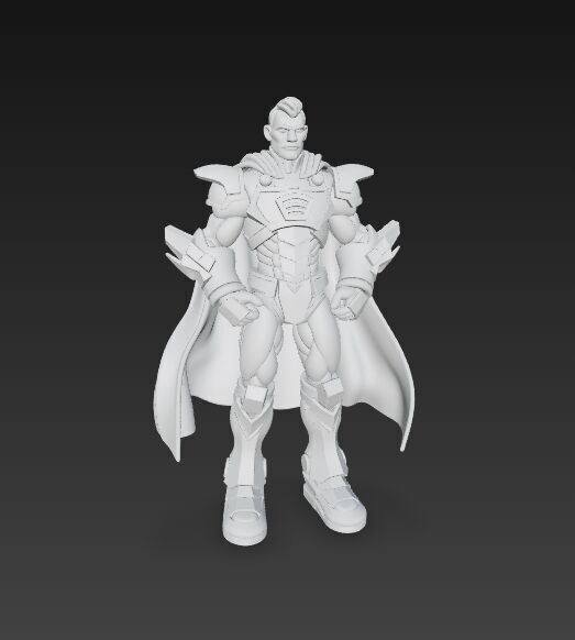 Armored Superhero Collectible 3D Printable Action Figure 3D print model_7