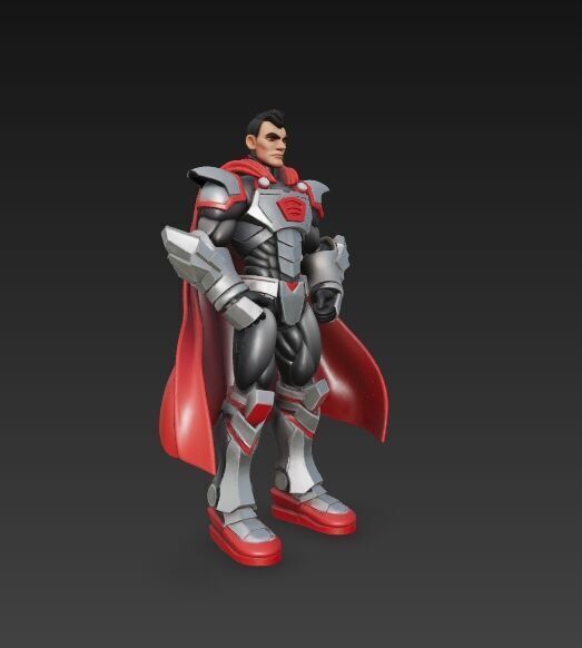 Armored Superhero Collectible 3D Printable Action Figure 3D print model_12