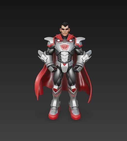 Armored Superhero Collectible 3D Printable Action Figure 3D print model_16