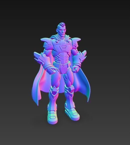 Armored Superhero Collectible 3D Printable Action Figure 3D print model_23