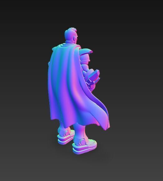 Armored Superhero Collectible 3D Printable Action Figure 3D print model_2