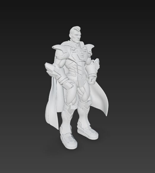 Armored Superhero Collectible 3D Printable Action Figure 3D print model_8