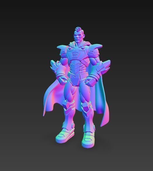 Armored Superhero Collectible 3D Printable Action Figure 3D print model_5