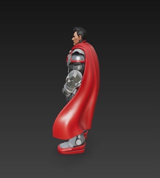 Armored Superhero Collectible 3D Printable Action Figure 3D print model_20