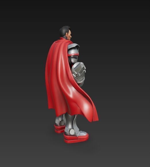 Armored Superhero Collectible 3D Printable Action Figure 3D print model_18