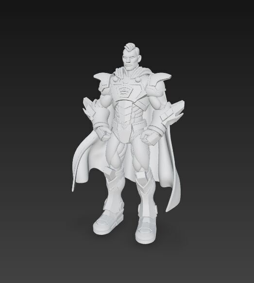 Armored Superhero Collectible 3D Printable Action Figure 3D print model_14