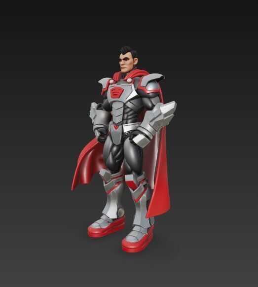 Armored Superhero Collectible 3D Printable Action Figure 3D print model_1