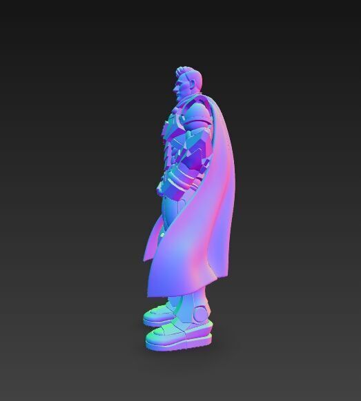 Armored Superhero Collectible 3D Printable Action Figure 3D print model_4