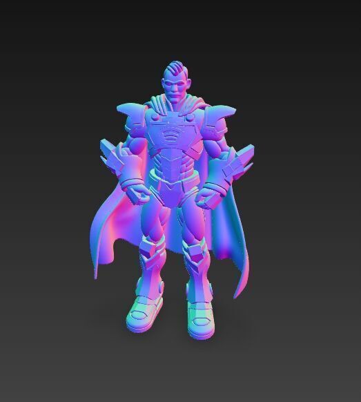 Armored Superhero Collectible 3D Printable Action Figure 3D print model_22