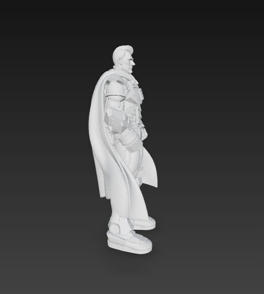 Armored Superhero Collectible 3D Printable Action Figure 3D print model_9