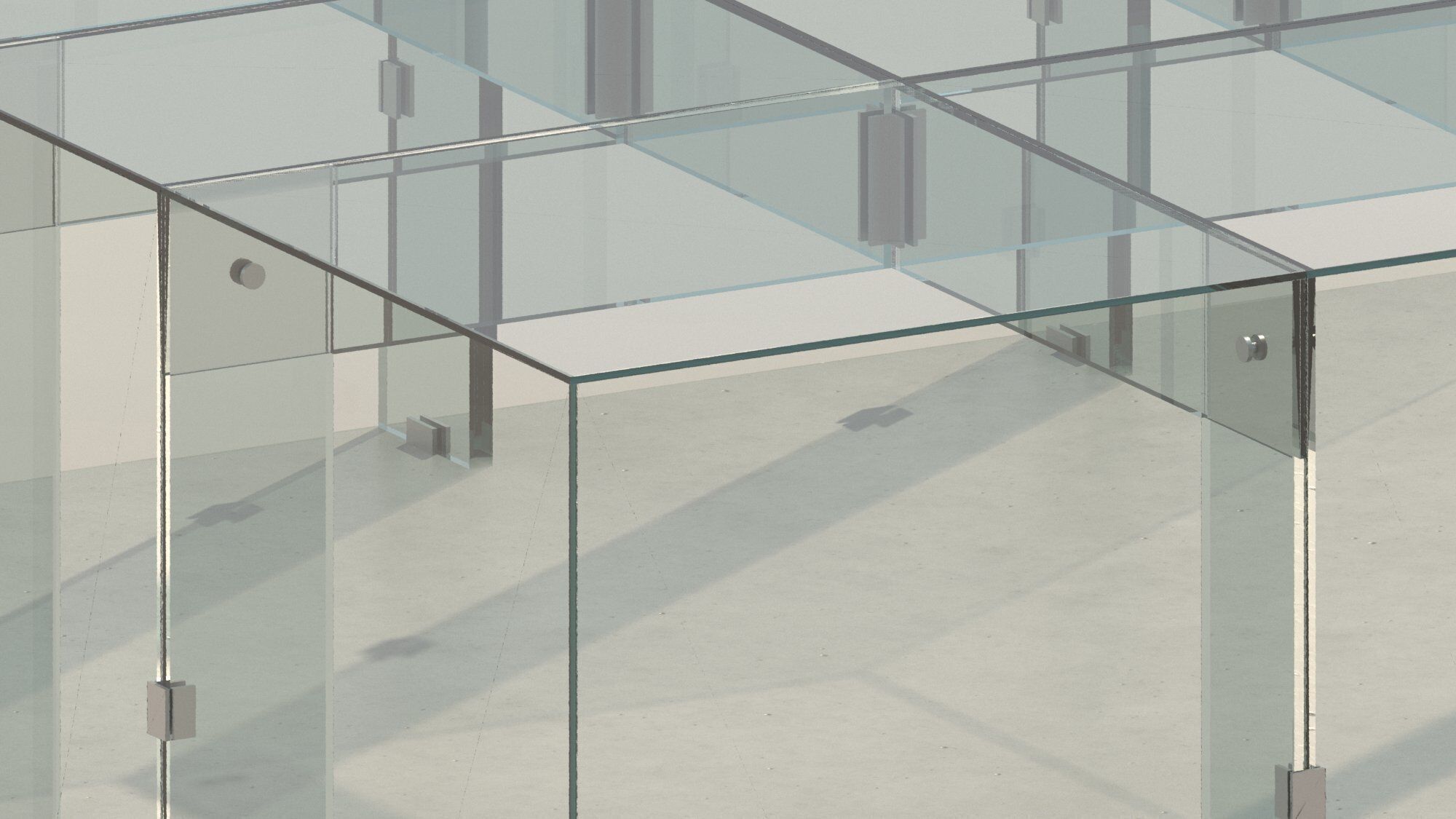 Apple Glass Cube 3D model_1