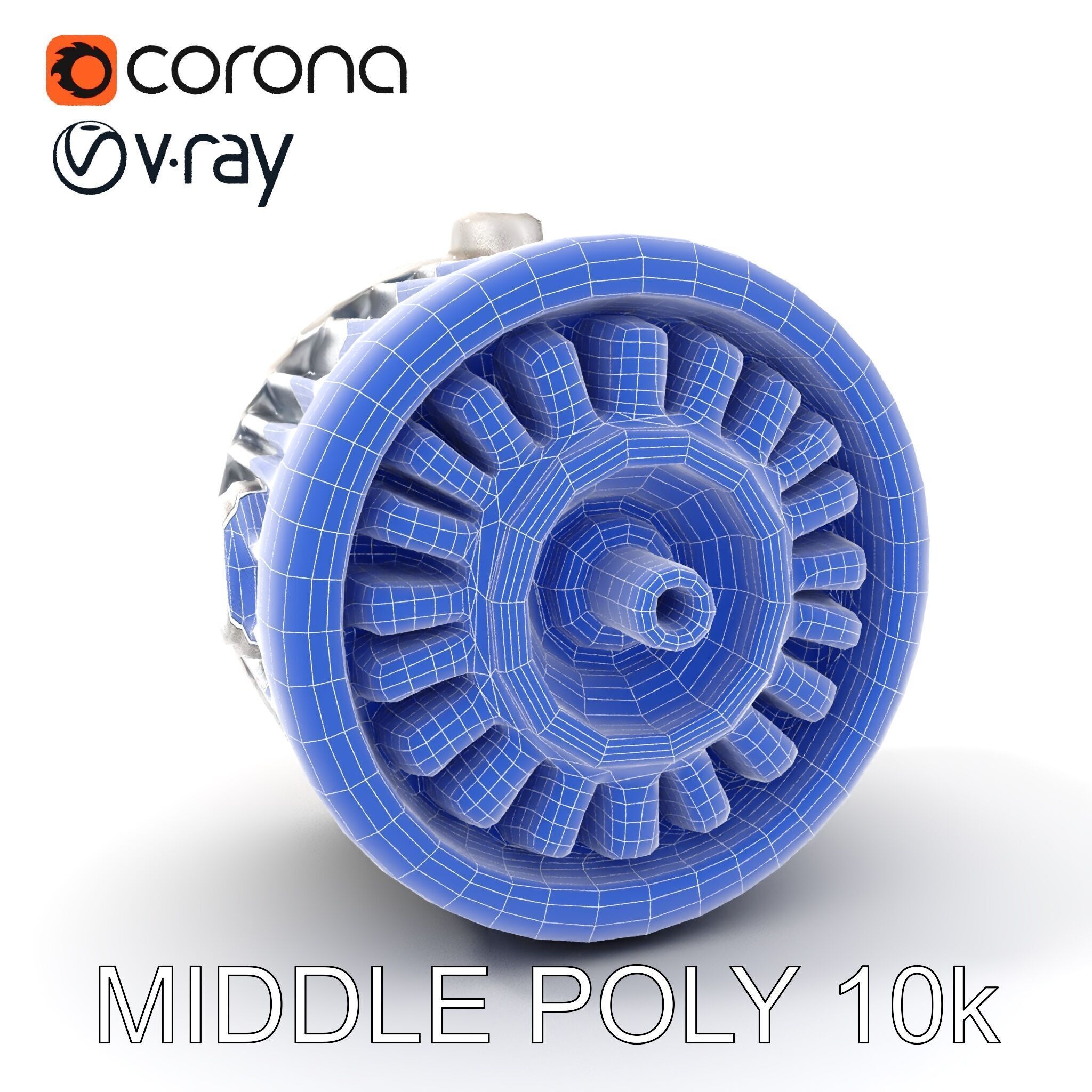 Electric Motor Model Pack High Detail and Precision Low-poly 3D model_10