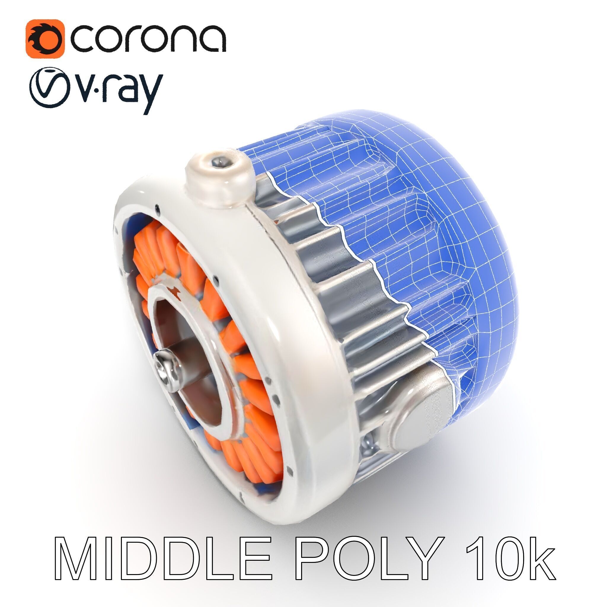 Electric Motor Model Pack High Detail and Precision Low-poly 3D model_25