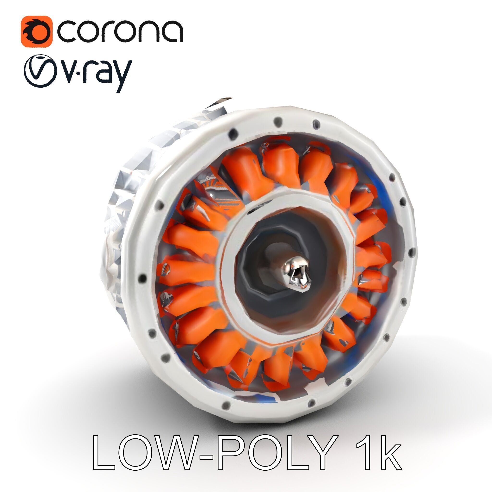 Electric Motor Model Pack High Detail and Precision Low-poly 3D model_9
