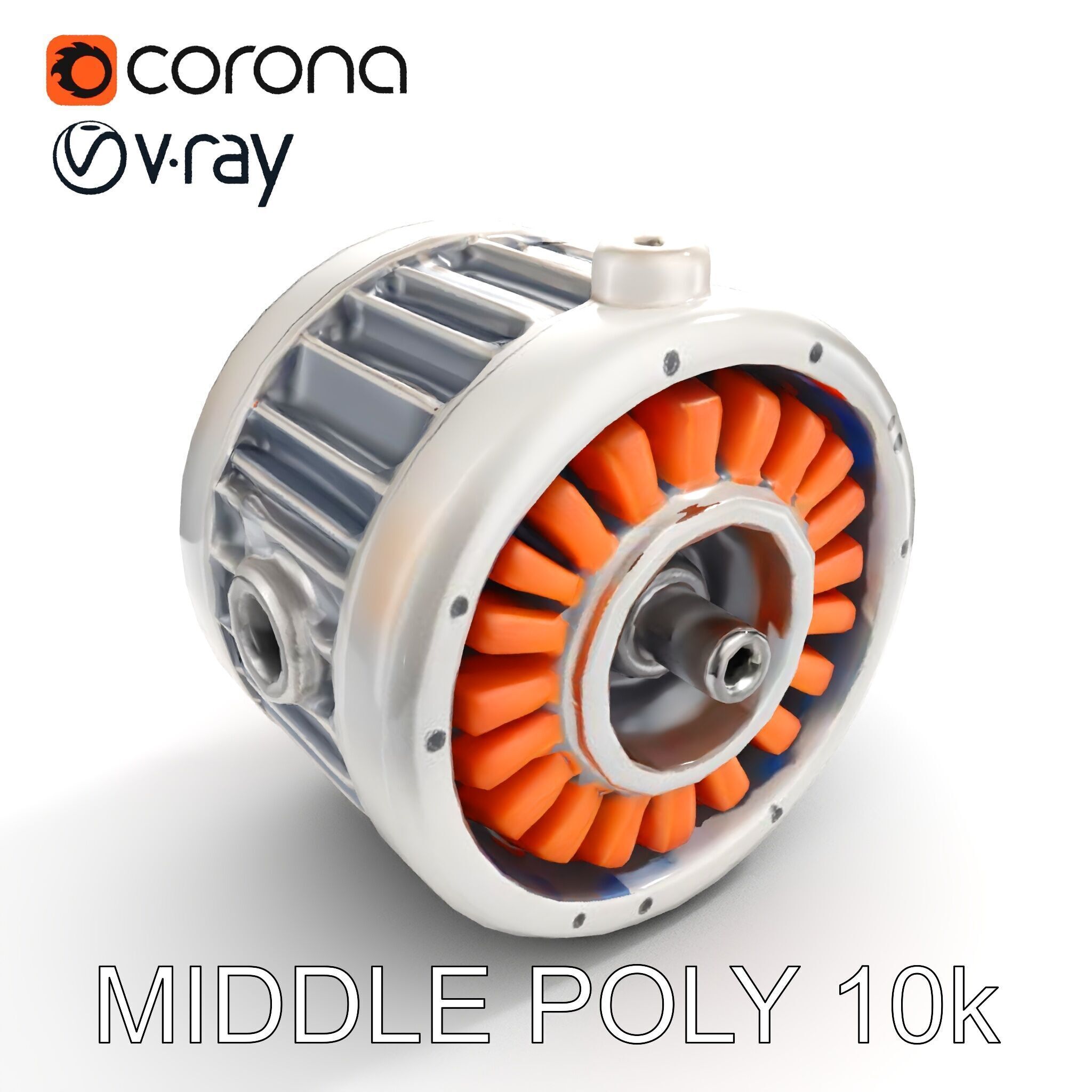 Electric Motor Model Pack High Detail and Precision Low-poly 3D model_19