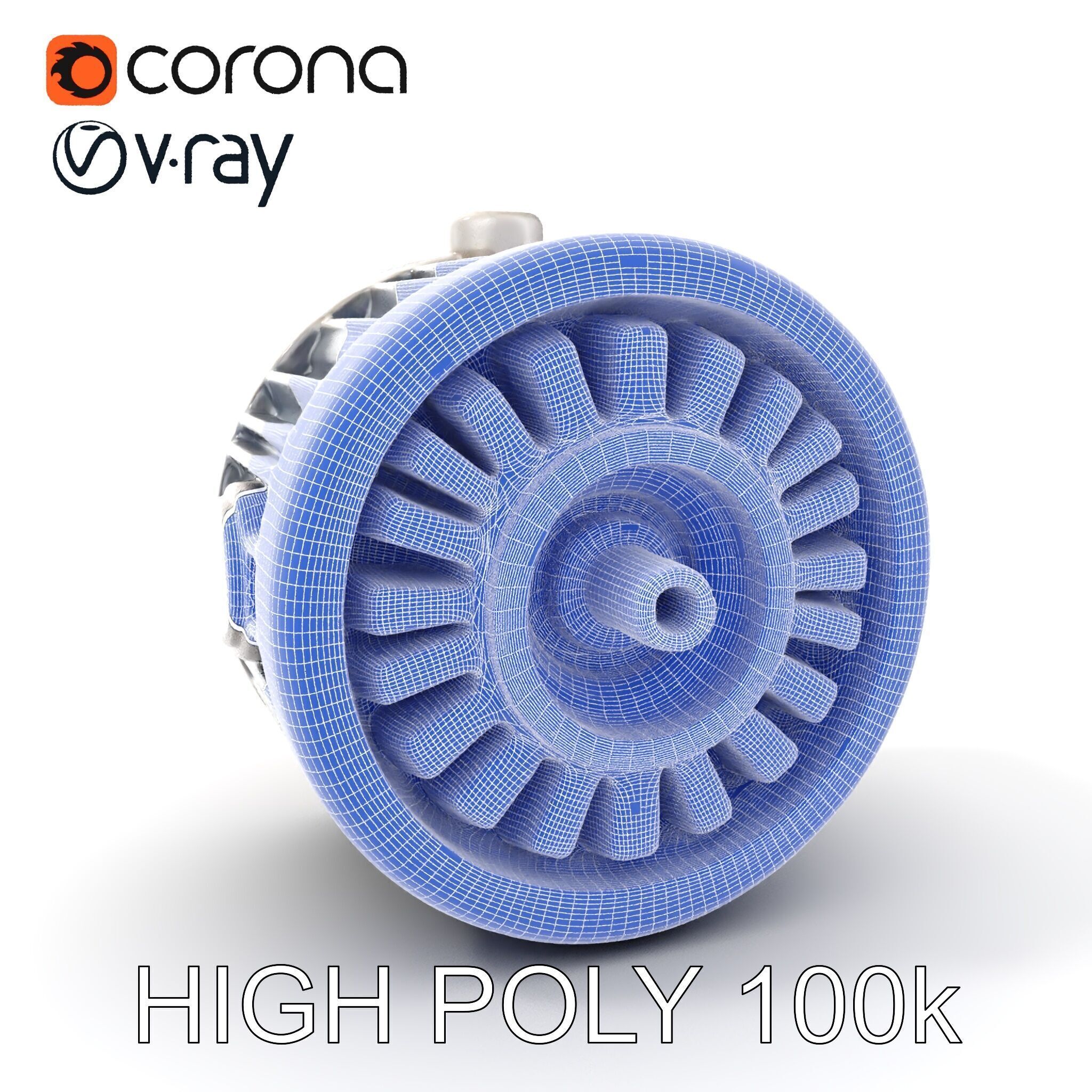 Electric Motor Model Pack High Detail and Precision Low-poly 3D model_4