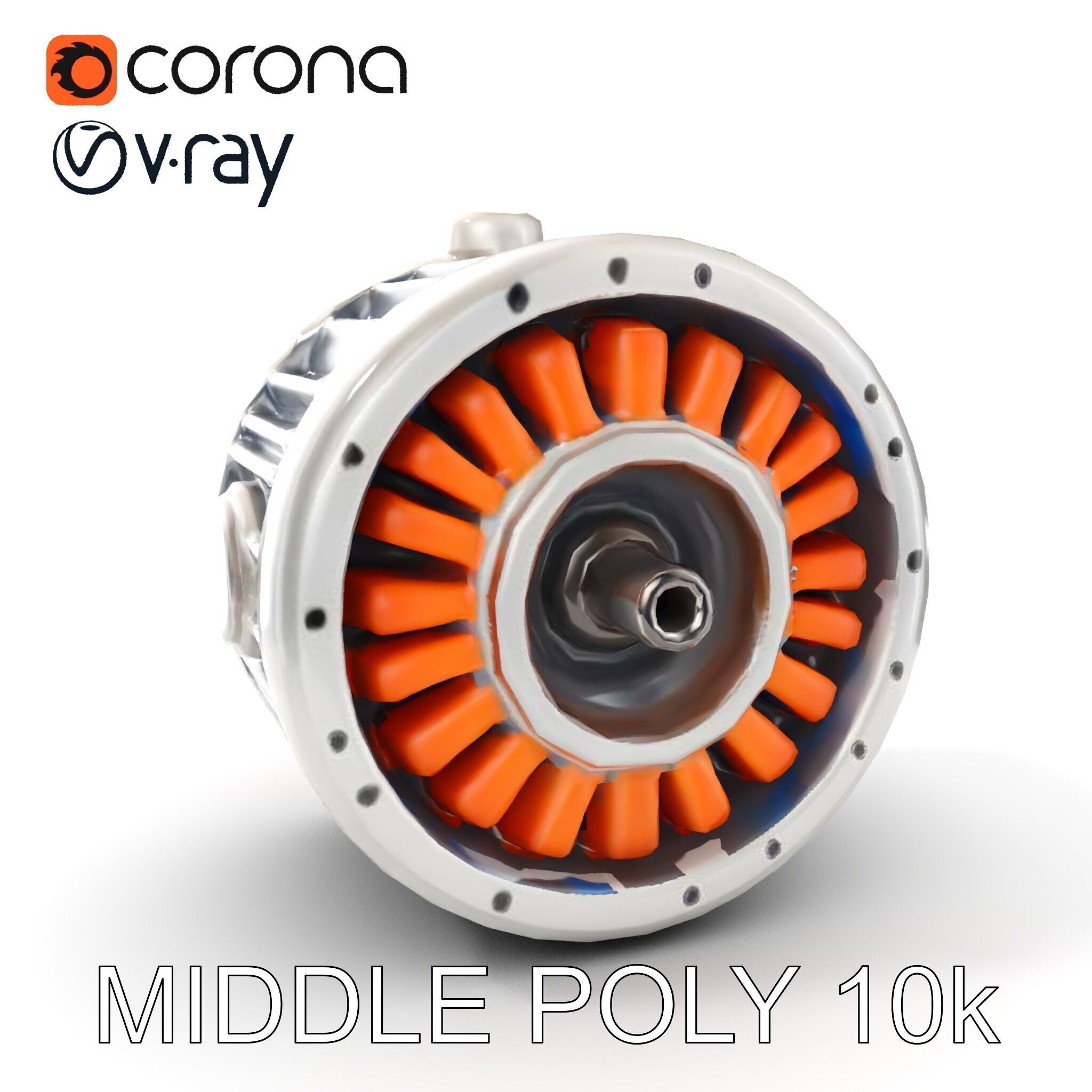 Electric Motor Model Pack High Detail and Precision Low-poly 3D model_8