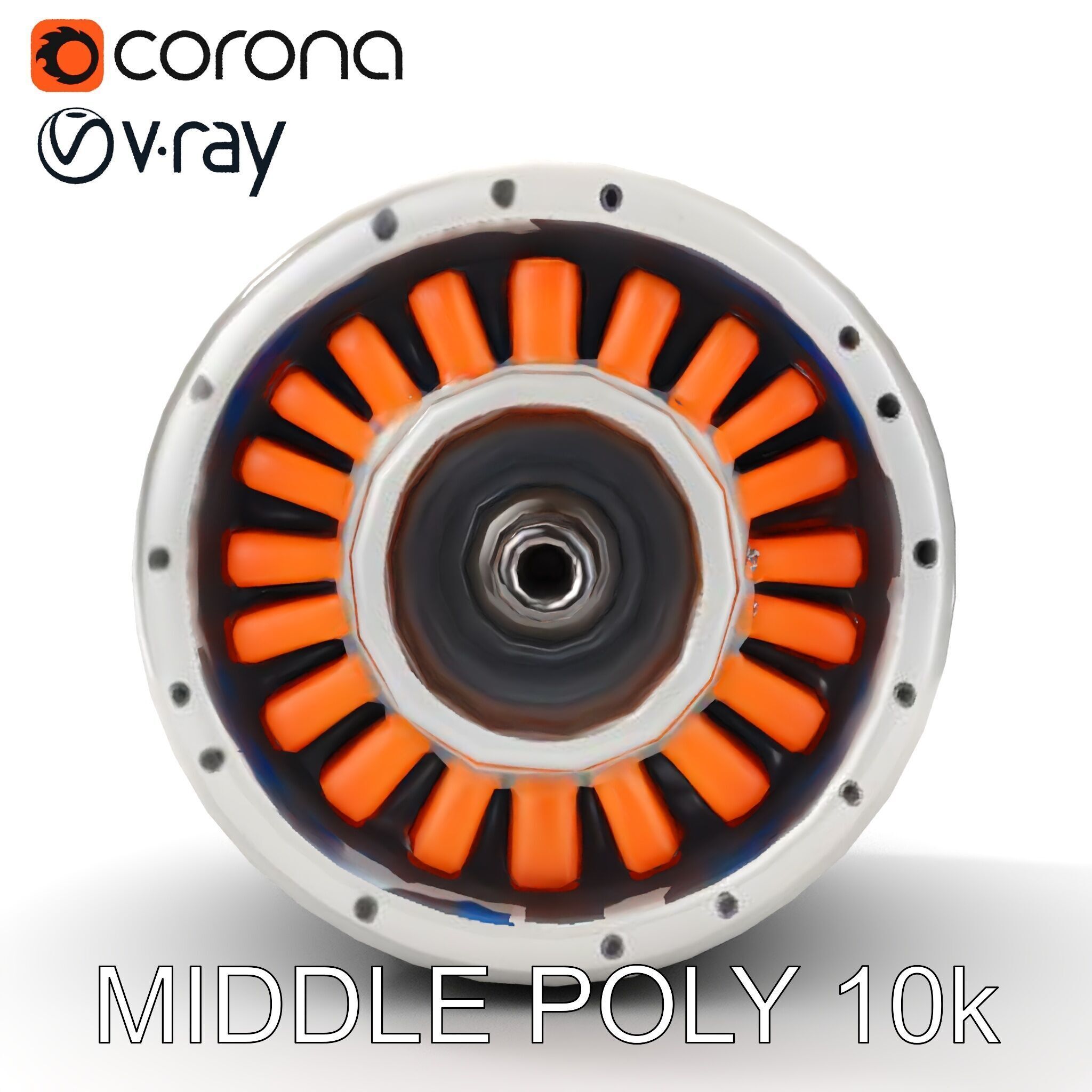 Electric Motor Model Pack High Detail and Precision Low-poly 3D model_16