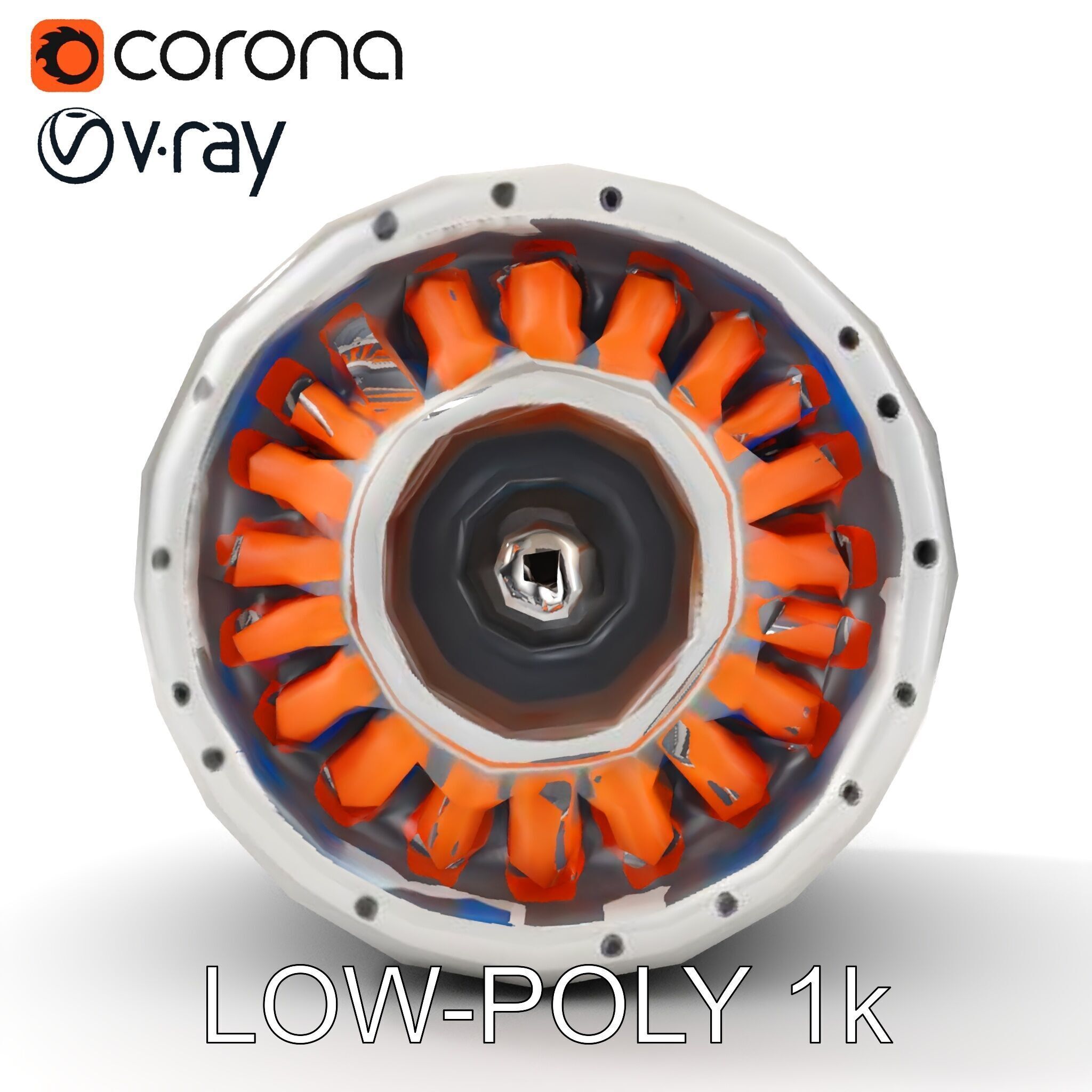 Electric Motor Model Pack High Detail and Precision Low-poly 3D model_20