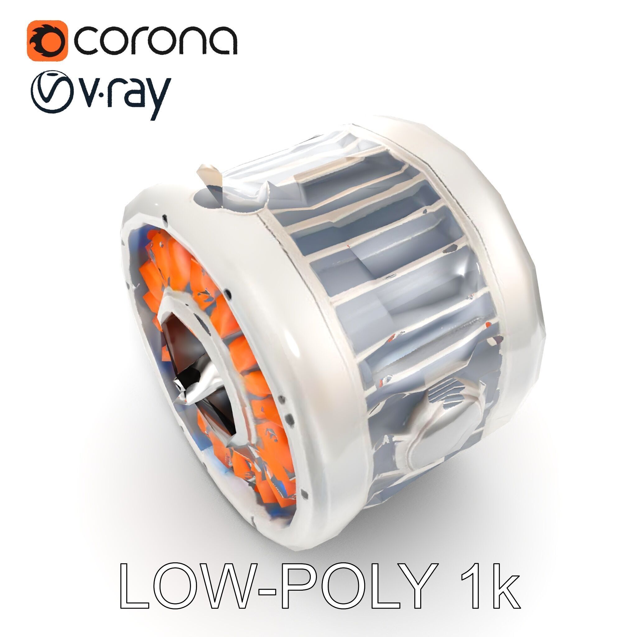 Electric Motor Model Pack High Detail and Precision Low-poly 3D model_7