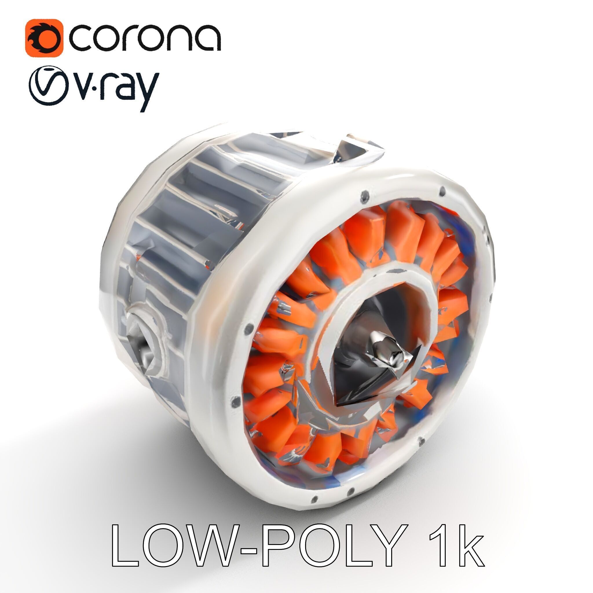 Electric Motor Model Pack High Detail and Precision Low-poly 3D model_23