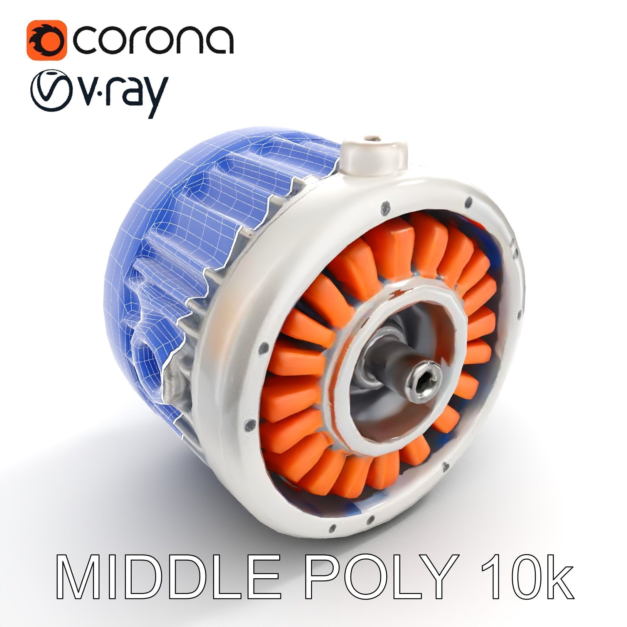 Electric Motor Model Pack High Detail and Precision Low-poly 3D model_13
