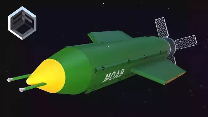 GBU 43B Massive Ordnance Air Blast  Low-poly 3D model