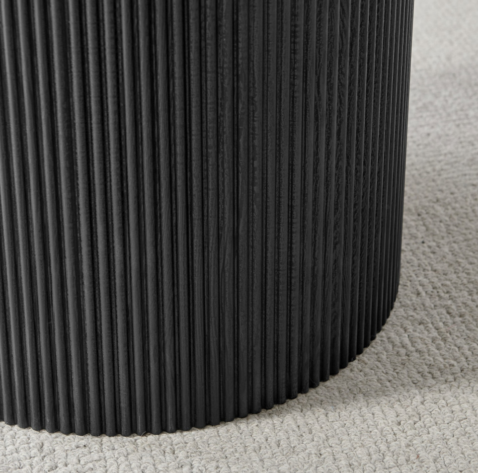 Penrose Black Round Wood Pedestal Dining Table 3D model_4