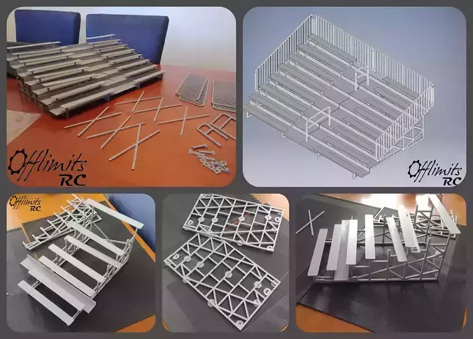 Offlimits RC 1-10 Scale racetrack bleachers