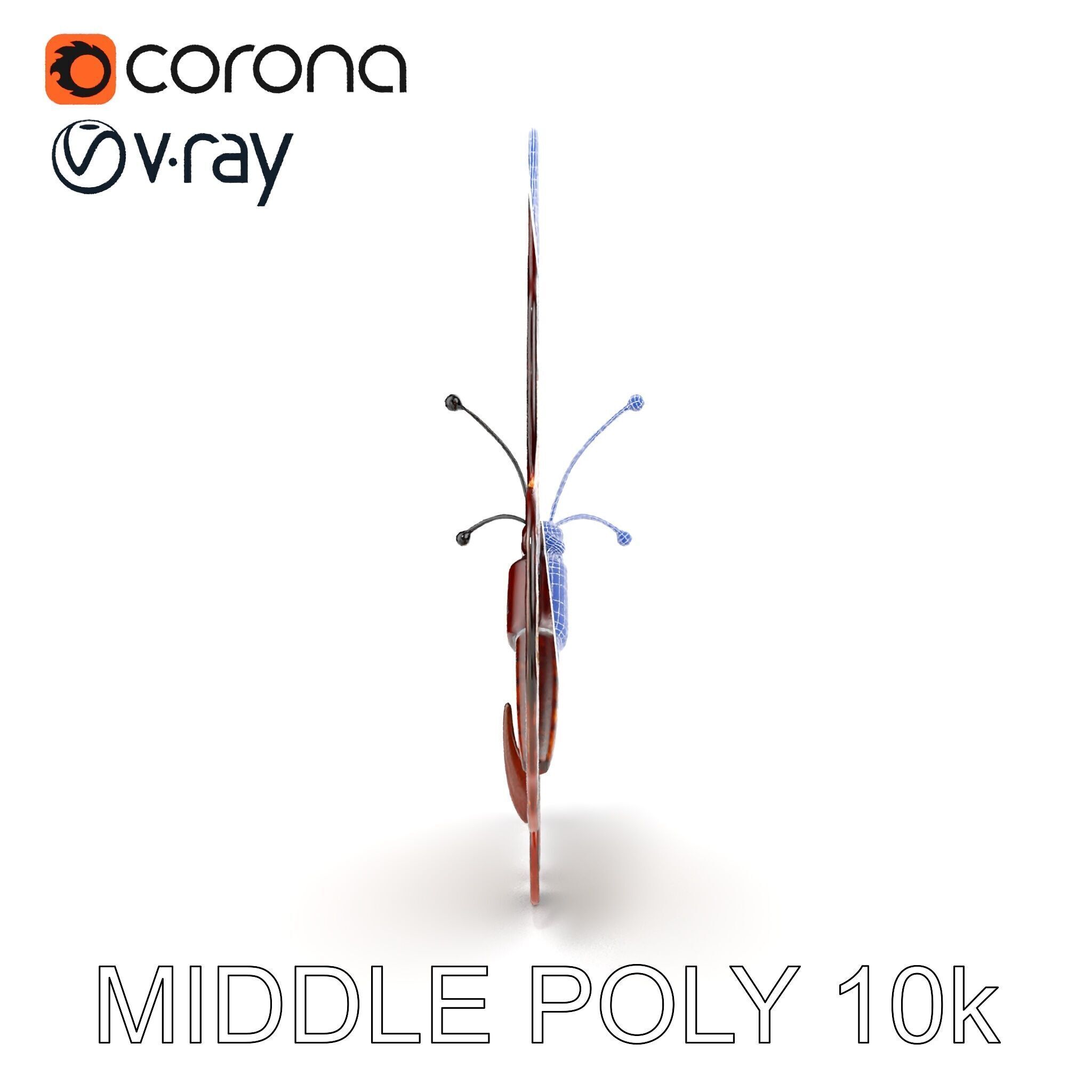 Monarch Butterfly D Model Pack Low-poly 3D model_30