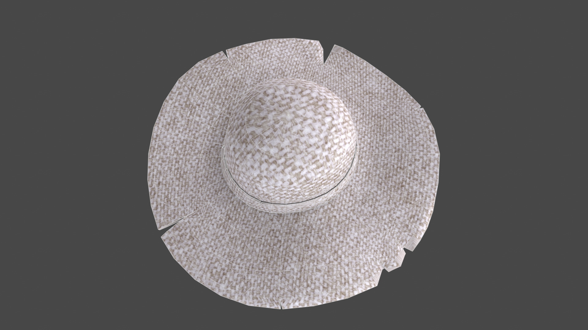 Realistic Hat Low-poly 3D model_7