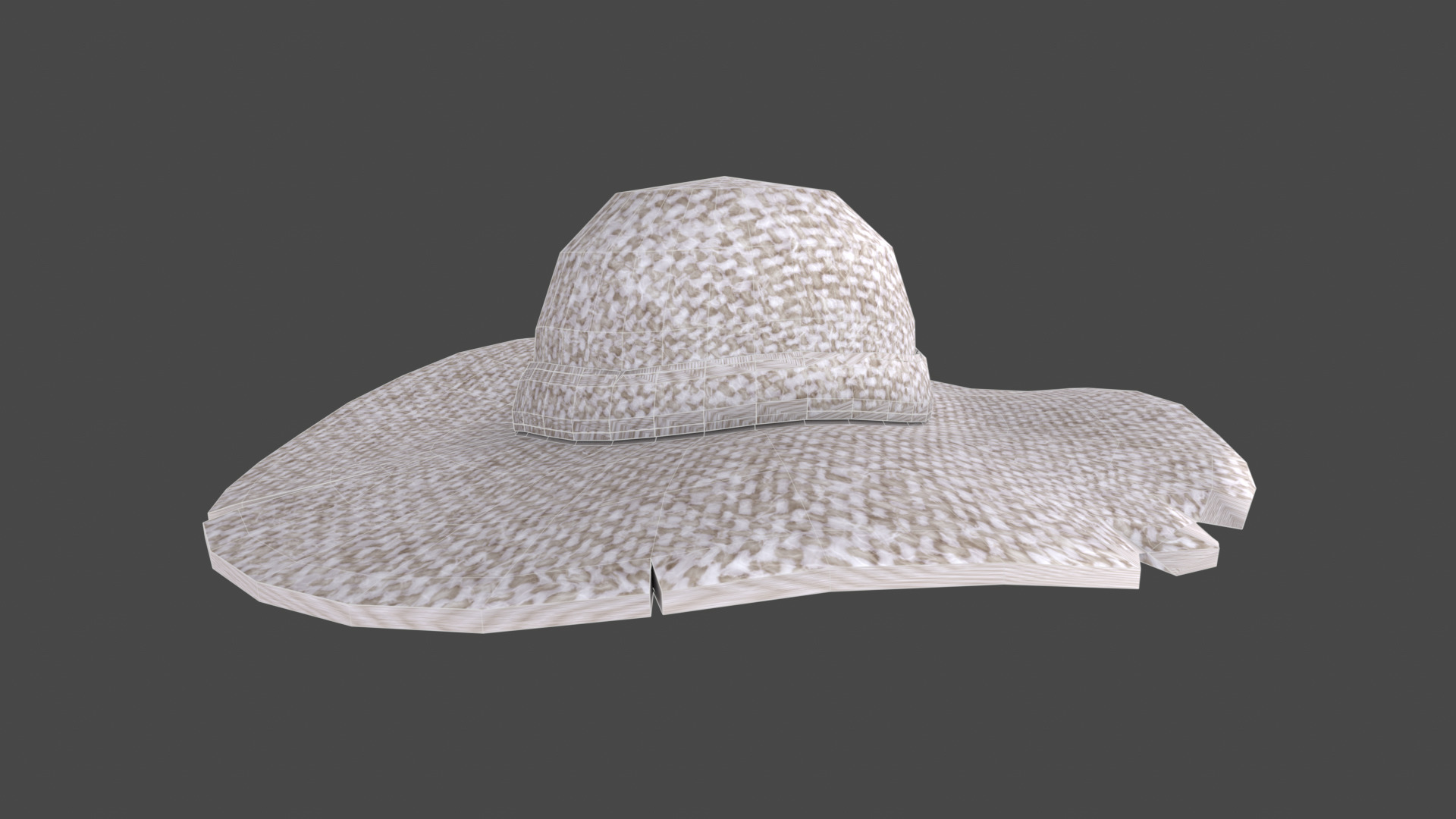 Realistic Hat Low-poly 3D model_6