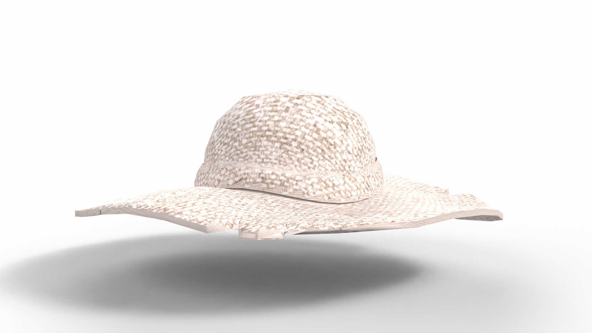 Realistic Hat Low-poly 3D model_3